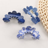 Cwaha1400_Simple Wave Hair Claw Clip Blue Set