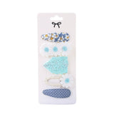 DAISY BB CLIP SET PRINTED CUTE FABRIC CLIPS_CWAHA6701