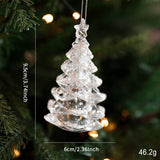 CLEAR ACRYLIC CHRISTMAS TREE ORNAMENT WITH GLITTER_CWMM9690