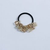 FRESH CLEAR SQUARE BEAD HAIR TIE CUTE SIMPLE BAND_CWAHA6786