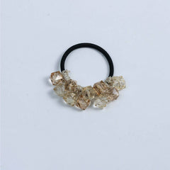FRESH CLEAR SQUARE BEAD HAIR TIE CUTE SIMPLE BAND_CWAHA6786
