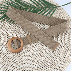 Cwabe1176_Round Wooden Buckle Pp Straw Woven Belt