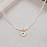 HEART PENDANT FRENCH VINTAGE PEARL NECKLACE_CWAJE1682