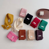 KIDS KNIT SCARF SOFT WARM CROSS NECK WARMER_CWASC2092