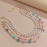 SIMPLEAND FLOWER BRAIDED MIX AND MATCH NECKLACE_CWAJE1497