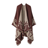 Wear Faux Cashmere Cape Scarf Shawl_Cwasc2212