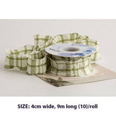 COLORFUL PUFF PLAID RIBBON FISHTAIL YARN RIBBON_CWMM5777