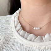 NATURAL STONE ABACUS BEAD WOMENS NECKLACE_CWAJE1062