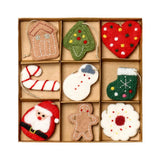 Wool Felt Santa Claus Christmas Ornament Set_Cwmm9909