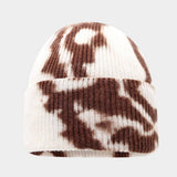 Tie Dye Knit Beanie Women Street Style Winter_Cwah04733