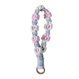 FLOWER DESIGN WOVEN KEYCHAIN_CWMM1567
