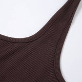 Solid Color Halter Short Design Sense Jumpsuit