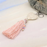 BOHEMIAN STYLE TASSEL KEYCHAIN HEART PENDANT_CWMM3554