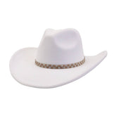 Western Ethnic Felt Cowboy Fedora Hat_Cwah04408