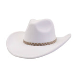 Western Ethnic Felt Cowboy Fedora Hat_Cwah04408