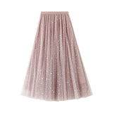 STARRY SEQUIN TULLE A LINE FAIRY MIDI SKIRT_CWBMS0389