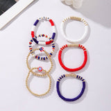 FASHION USA SHIELD CLAY BEADED BRACELET SET_CWMM3535
