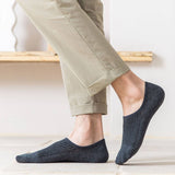 ALL MATCH SOLID COLOR SILICONE BOAT SOCKS FOR MEN_CWMS2033