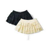 LACE TRIM SKORT FOR WOMEN FRENCH CASUAL STYLE_CWDSD8338