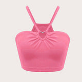 Ultra Short Love Loop Vest With Halter Topper