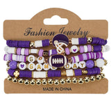 Cwmm10455_Football Game Day Beaded Elastic Bracelet