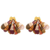 BOHO HANDMADE FLORAL EARRINGS LEOPARD PRINT FABRIC_CWMM6176