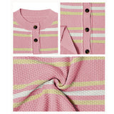 Two-Color Single-Breasted Short Knitted Cardigan