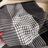 Colorblock Plaid Tassel Scarf Wrap For Winter_Cwasc03275