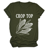 CORN LETTER PRINT TEE WOMEN S CASUAL T SHIRT_CWTTS1502