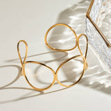 STYLISH IRREGULAR LARGE CIRCLE OPEN CUFF BRACELET_CWAJE4900