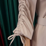 FASHIONABLE AND ELEGANT PLUS SIZE PLEATED DRESS_CWDSD6066