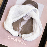 White Pearl Magnetic Skinny Silk Scarf_Cwasc03936