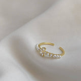 FASHIONABLE AND ELEGANT RHINESTONE CROSS RING_CWAJE3107