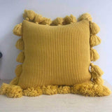 CREATIVE SOLID COLOR TASSEL WOOL THROW PILLOW_CWMM2368