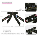 Velvet Bow Personalized Diamond Pearl Hairpin