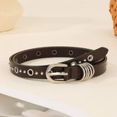 SILVER GROMMET PUNK BELT FOR SKIRTS JEANS OUTFITS_CWABE1231