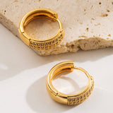 SQUARE HOOP EARRINGS GOLD PLATED UNIQUE DESIGN_CWMM8532
