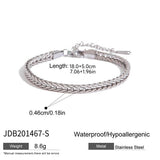 ELEGANT TWO TONE 18K GOLD TITANIUM CHAIN BRACELET_CWAJE4834