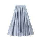 FRESH CHIFFON A LINE SKIRT WITH YOUTHFUL VIBES_CWBMS0354