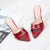 SNAKESKIN PATTERN POINTED TOE STILETTO PUMPS_CWSHS0609