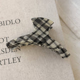 Plaid Claw Clip Retro Arc Hair Grip Accessory_Cwaha07769