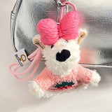 Westie Dog Plush Keychain With Messy Style_Cwmm7821