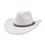 ETHNIC STYLE FELT COWBOY WESTERN HAT_CWAH04410