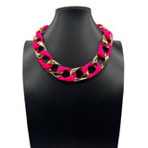 RESIN ACRYLIC HIP HOP STYLE NECKLACE_CWMM4933