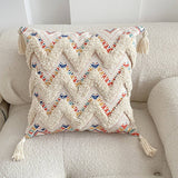 BOHEMIAN STYLE TUFTED LINEN PRINTED PILLOWCASES_CWMM0872