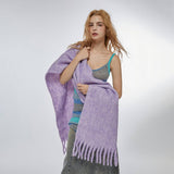 GRADIENT LOOP YARN TASSEL SCARF FOR WINTER_CWASC2354