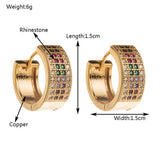 CREATIVE GEOMETRIC GOLD PLATED HOOP EARRINGS_CWMM8522