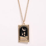 NEW RETRO DIAMOND DROP OIL SQUARE NECKLACE_CWMM3743