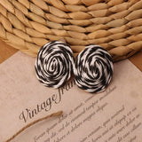 NEW VINTAGE SIMIAN GRASS VINE WOVEN EARRINGS_CWAJE4011