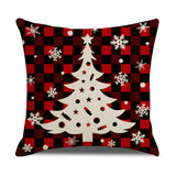 CHRISTMAS TREE RED AND BLACK PLAID PILLOWCASE_CWMM1409